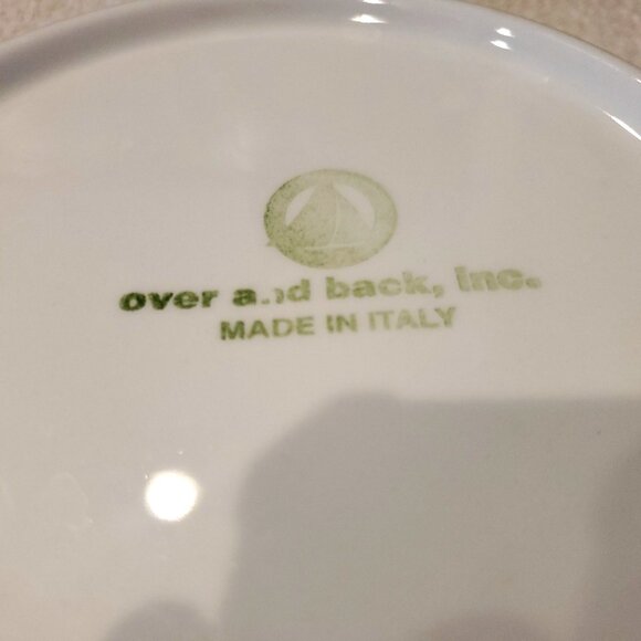 Gorgeous Over And Back Artichoke Design 9.5 Inch Large Pasta Bowl Made In Italy - Picture 4 of 4